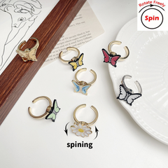 Fidget Spinner Rotatable Ring For Women